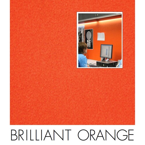 BRILLIANT ORANGE 75mm thick Quietspace Acoustic white-backed Panel