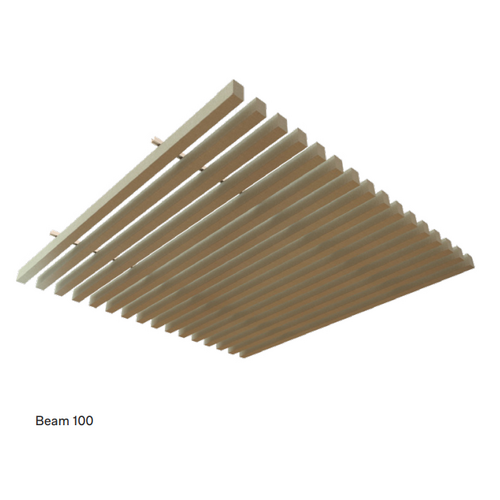 16x ACROS 70mm thick Acoustic FRONTIER RAFT-100 ceiling/wall beams solid colour 