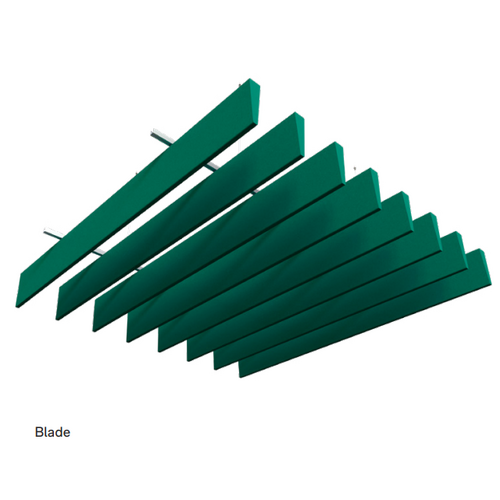 4x ACROS 70mm Acoustic FRONTIER RAFT 2400mm ceiling BLADE solid colour