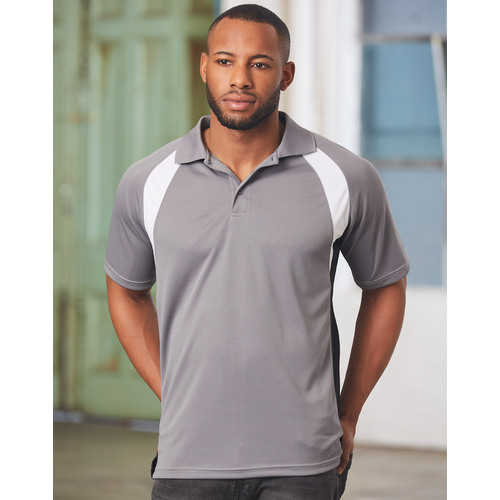  PS28 TRI SPORT Tri-colour Polyester Mens Polo Shirt