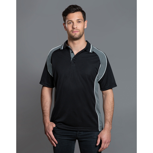 5 of  PS49 MASCOT Tri-colour Polyester Mens Polo Shirt