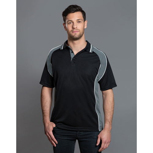  PS49 MASCOT Tri-colour Polyester Mens Polo Shirt