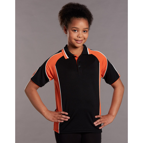 5 of  PS61K ALLIANCE Tri-colour Polyester Kids Polo Shirt