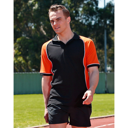 5 of  PS77 ARENA Tri-colour Polyester Cotton Mens Polo Shirt