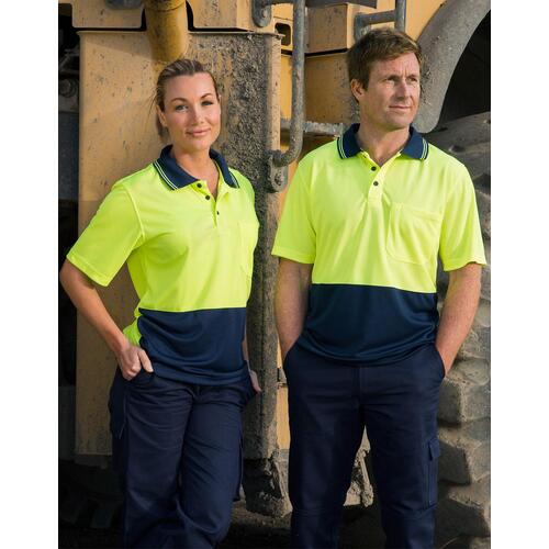 AIW SW01CD Hi Vis Fluoro Safety Polo Shirt Polyester