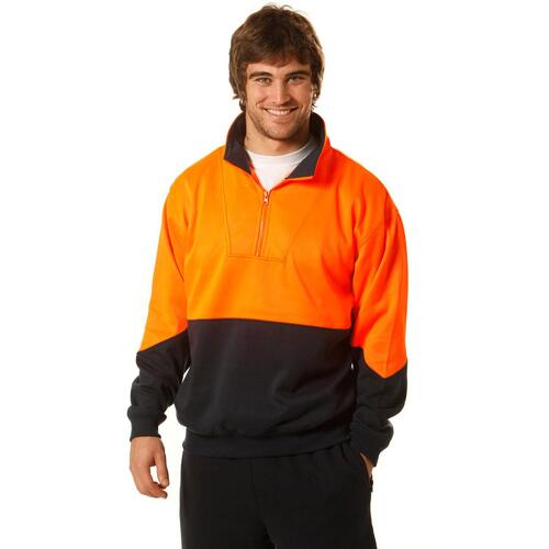 AIW SW13A; High Visibility Fleece Sweat Shirt, 20% Cotton 80% Polyester