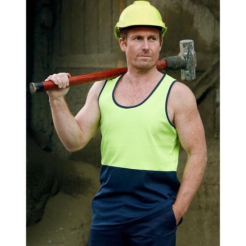 5 of AIW SW15 Unisex Hi Vis Safety Singlet Cotton Blend