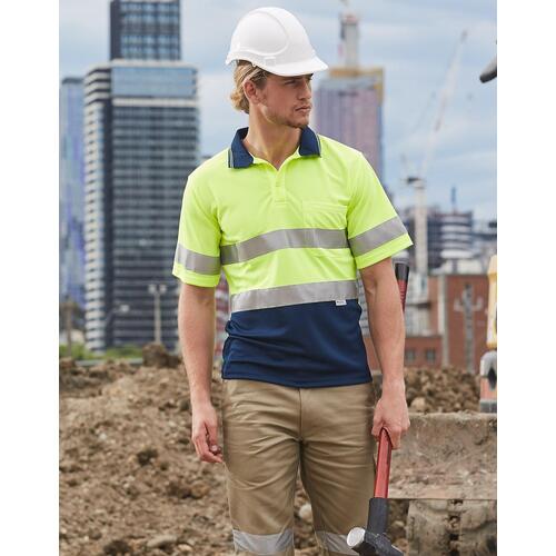 AIW SW17A Hi Vis Safety Polo Shirt Polyester w 3M tapes
