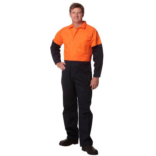 AIW SW204; REGULAR High Visibility Coverall; 100% Cotton Drill