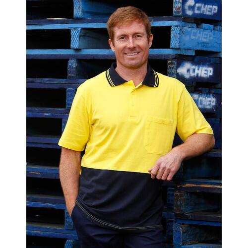 AIW SW35; Fluoro High Visibility Safety Polo Shirt 100% Cotton