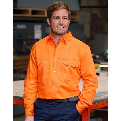 5 of AIW AIW SW51 Men's Safety Work Shirt High Visibility Long sleeves Cotton Drill