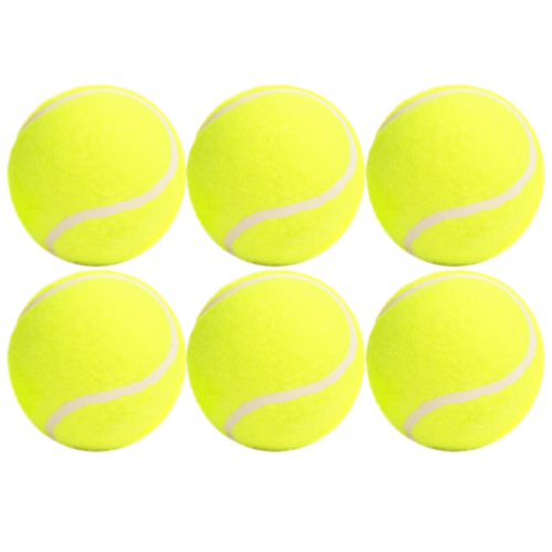 PD045 6 x Super Cheap All-purpose Tennis Balls for yard or dog/pet games