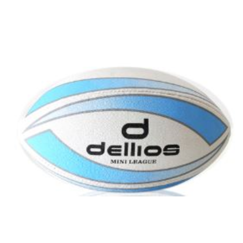 PD018 ; Dellios Rugby Mini League Ball; Blue/Silver