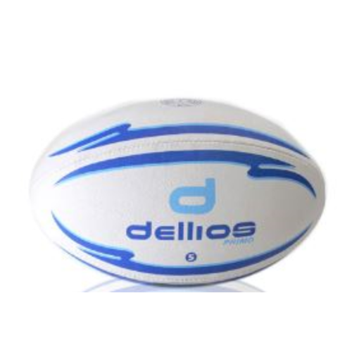 PD020 ; Dellios PRIMO Rugby Union Ball, Size 5; Light Blue/Dark Blue