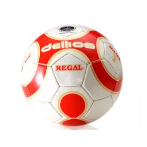 PD004 ; Dellios REGAL Soccer Ball, Size 3, 32 hexagonal panels, U8yrs; Red/Gold/White