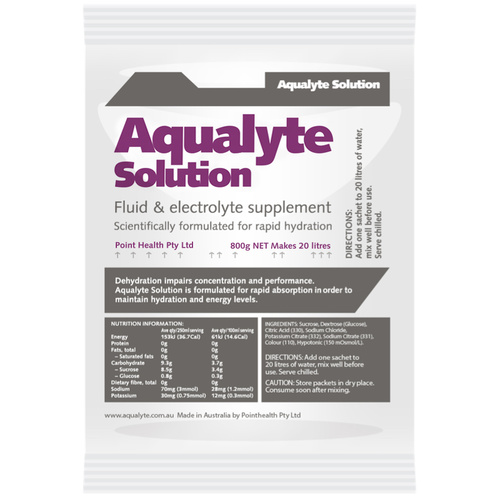 PH035 AUS Aqualyte hydration drink 10 x 800g sachets BERRY flavour