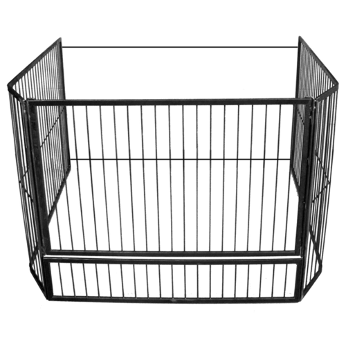 FPA013 110 x 110cm Black Steel Heater Child Guard w gate, Fire Safety Fence