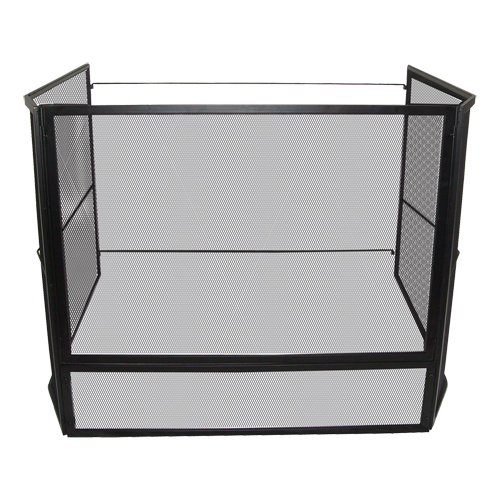 Damaged - FPA025 125 x 95cm Black Steel Heater Child Guard Fireplace mesh screen
