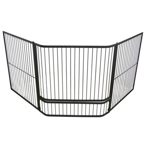FPA015 Black Steel Heater CORNER Child Guard Fireplace screen w door/gate Pet Safety Fence