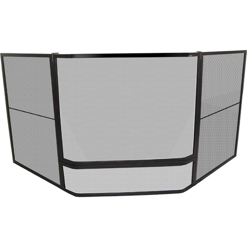 FPA027 Black Steel Heater Child Guard Fireplace XL CORNER mesh screen w door/gate Pet Safety Fence