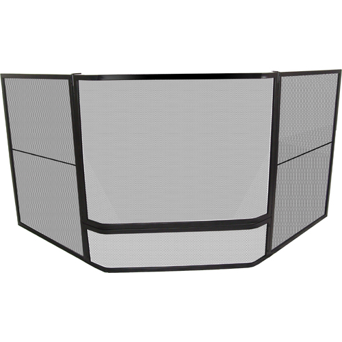 Damaged - FPA019b Black Steel Heater Child Guard Fireplace CORNER mesh screen
