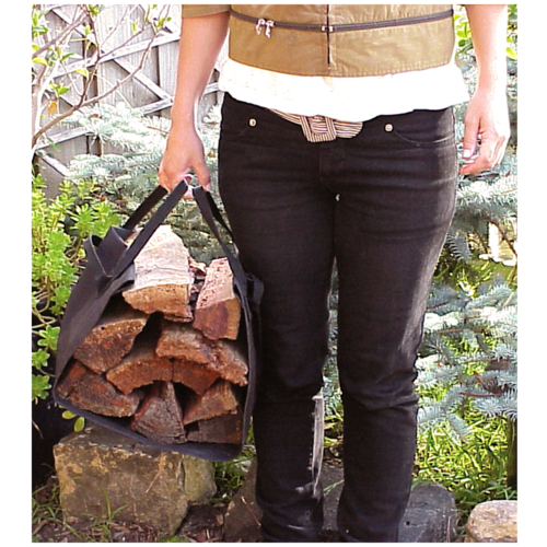 WC15 78cm L Black Woven Polyester Gardening Sling for wood, kindling, garden clippings, flowers