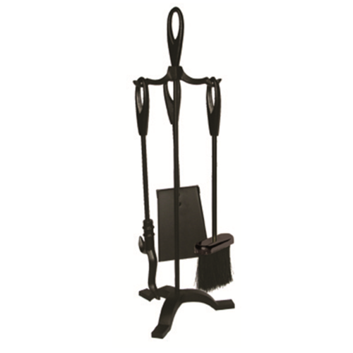 FPT040 Black 3 piece Fire Tool set on 60cm Stand