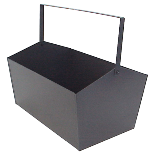 WC14-G 50cm L Dark Grey Rectangular Steel Woodbin Fireside Bin