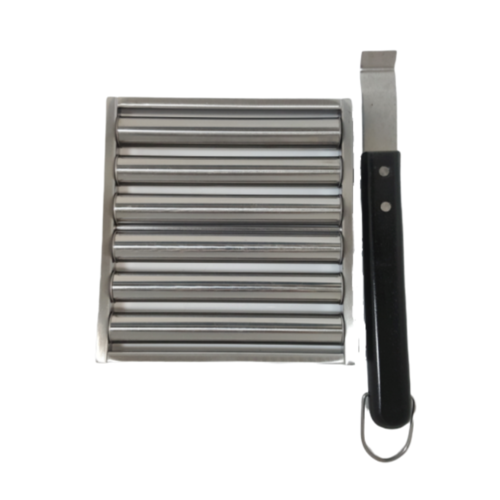 Stainless steel BBQ 5 Sausage Roller; Also suits hotdogs; Easy to turn