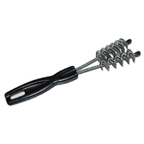 BBQ Y shaped Wire Grill Brush, Stainless steel spiral bristles, 185mm long, Suits vitreous enamel grills