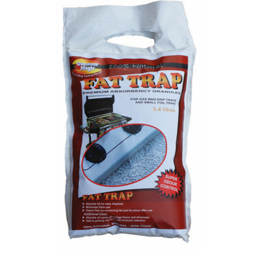 BBQ FAT TRAP premium fat absorber; 3.4 litre , Minimises Flareups, Deters flies, Facilitates easy fat disposal