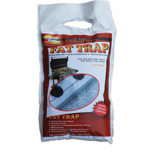 BBQ FAT TRAP premium fat absorber; 3.4 litre , Minimises Flareups, Deters flies, Facilitates easy fat disposal
