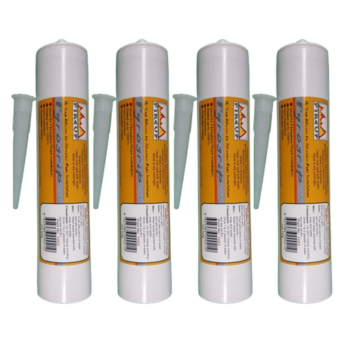 WBA020 4 of AUS 500g Pyrogrip Cartridge Hi temp Stove Fibreglass Rope Adhesive Sealant