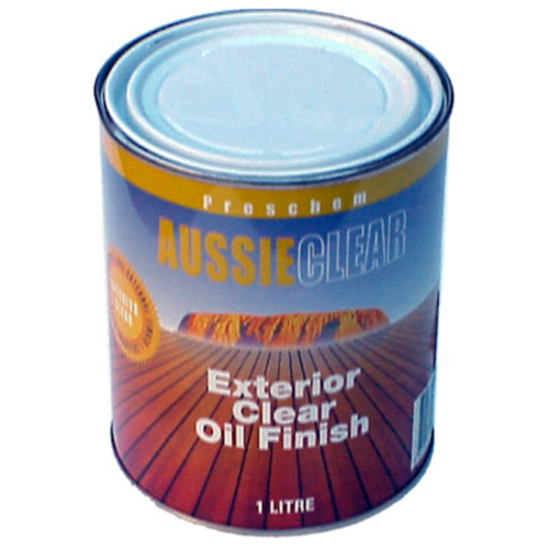 AL102 Aussie Exterior Timber Clear Oil Finish 1ltr Can; Ideal for BBQ trolleys and outdoor furniture; Repels moisture