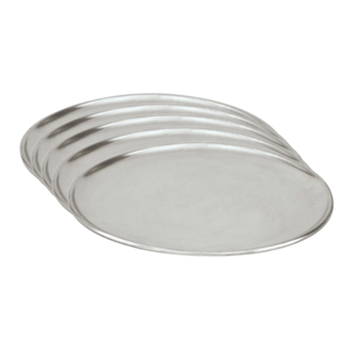 PZ333 5 of LARGE Round 330mm dia Aluminium Pizza Tray w lip