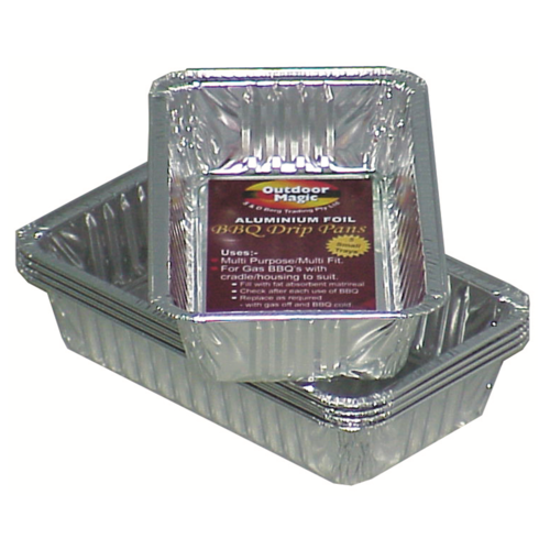188mm L 110W 35D; Pack of 5 Aluminium Foil Roasting Trays