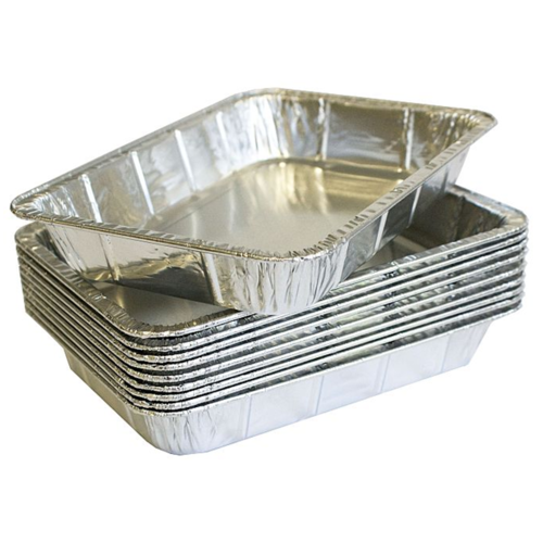 220mm L 155W 35D; Pack of 100 Aluminium Foil Roasting Trays