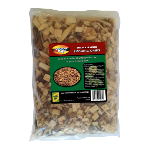 SF310 BBQ Smoking Grilling Chips 1kg MALLEE WOOD Deep smokey flavour