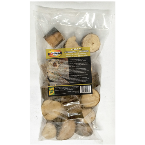 SF414 Smoking Grilling Chunks 10kg PEAR flavoured; Beautifully light sweet smoke flavour, use with smoker box