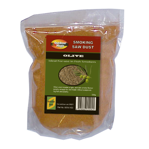 SF217 BBQ Smoking Grilling Sawdust 500g OLIVE flavoured Light aromatic flavour