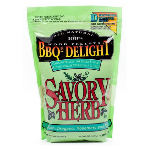 SF107 BBQrs Smoking Grilling Pellets 450g SAVOURY HERB flavoured; Strong zesty flavours of Italian herbs , use with smoker box