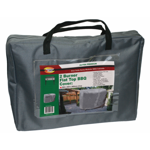 BQC000  62x95cm; Ultra Premium Flat BBQ Cover; Pewter Grey